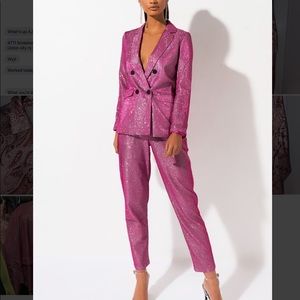 Pink glitter suit